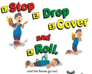 stop drop and roll clipart